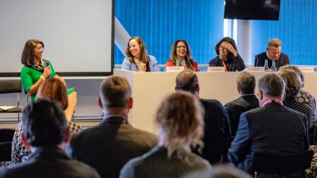 The panel at Cardiff's Transforming Together conference